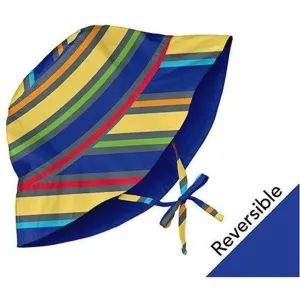 Mix & Match Reversible Brim Sun Protection Hat - Royal Multistripe
