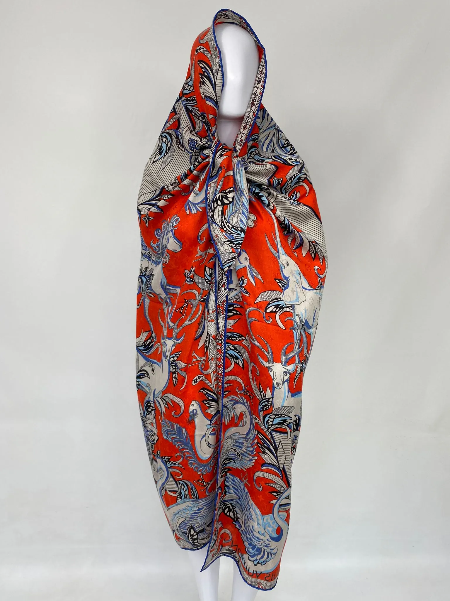 Monogram Wild LV Orange Shall / Scarf