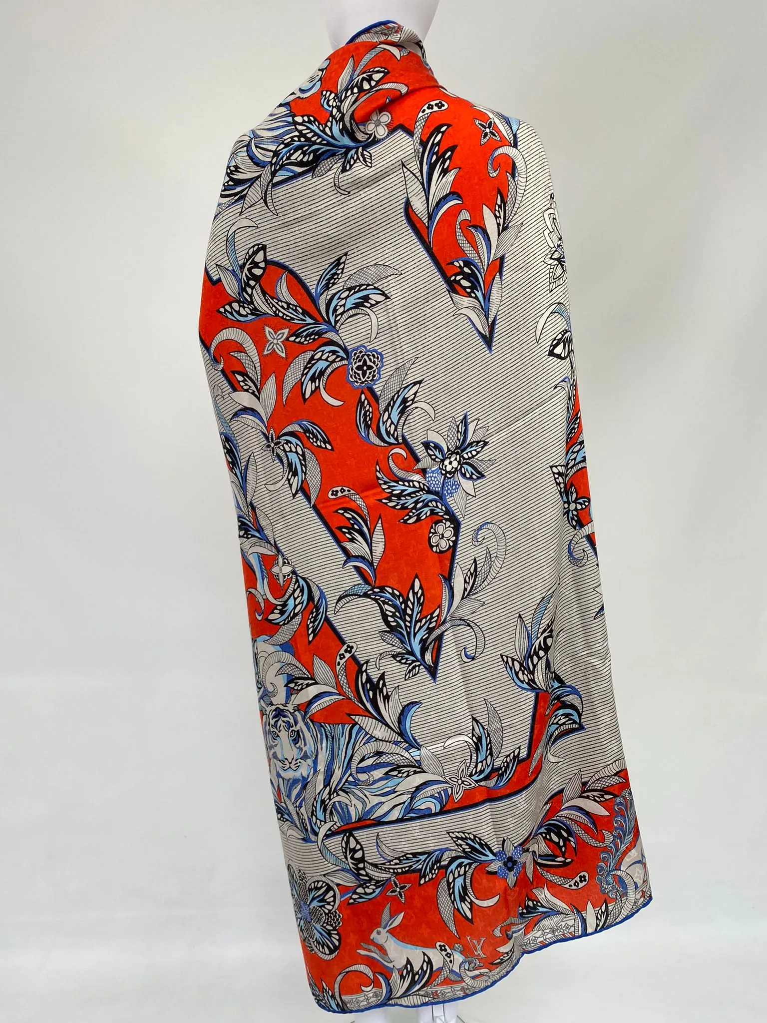 Monogram Wild LV Orange Shall / Scarf