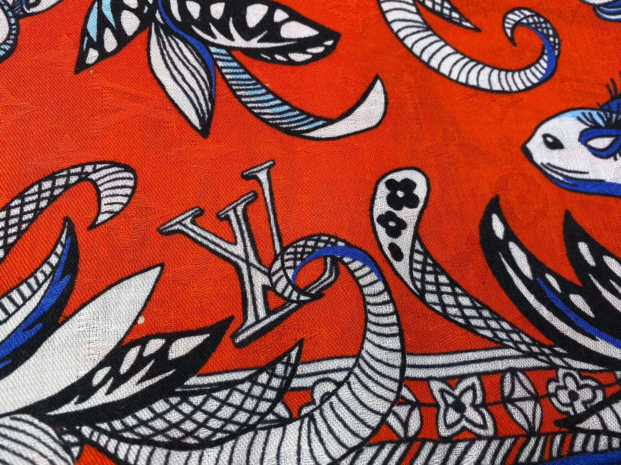 Monogram Wild LV Orange Shall / Scarf
