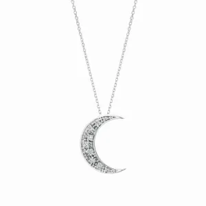 MOON CLUSTER DIAMOND NECKLACE 14K GOLD (0.15 CTW)