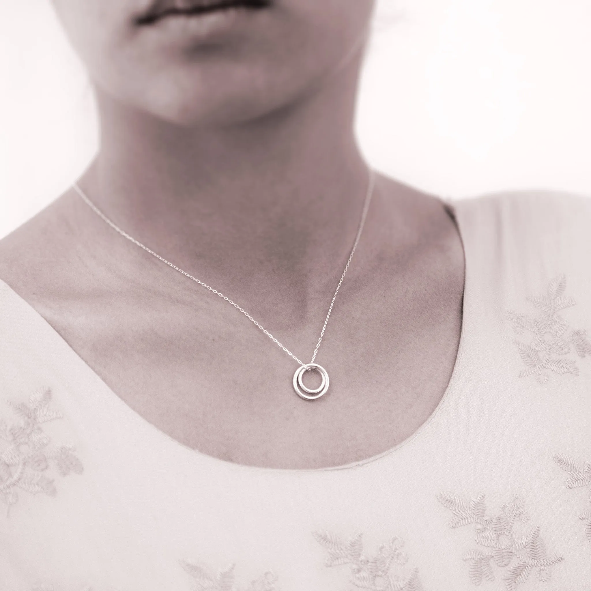 “Mother Daughter” Sterling Silver Necklace | Small