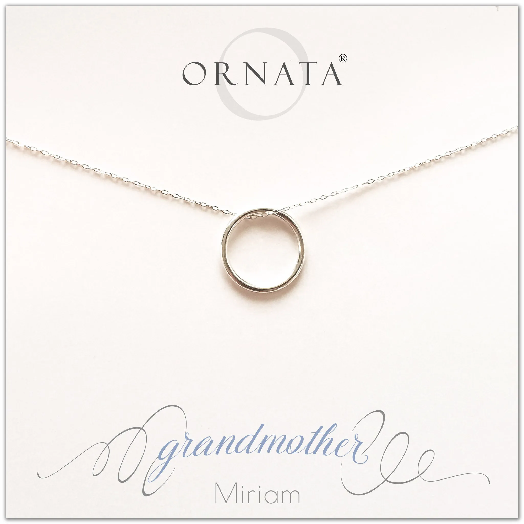 Mother's Day Jewelry - Grandmother Sterling Silver Necklace - Personalized