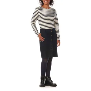 MOUSQUETON Steren Cord Mini Skirt in Marine