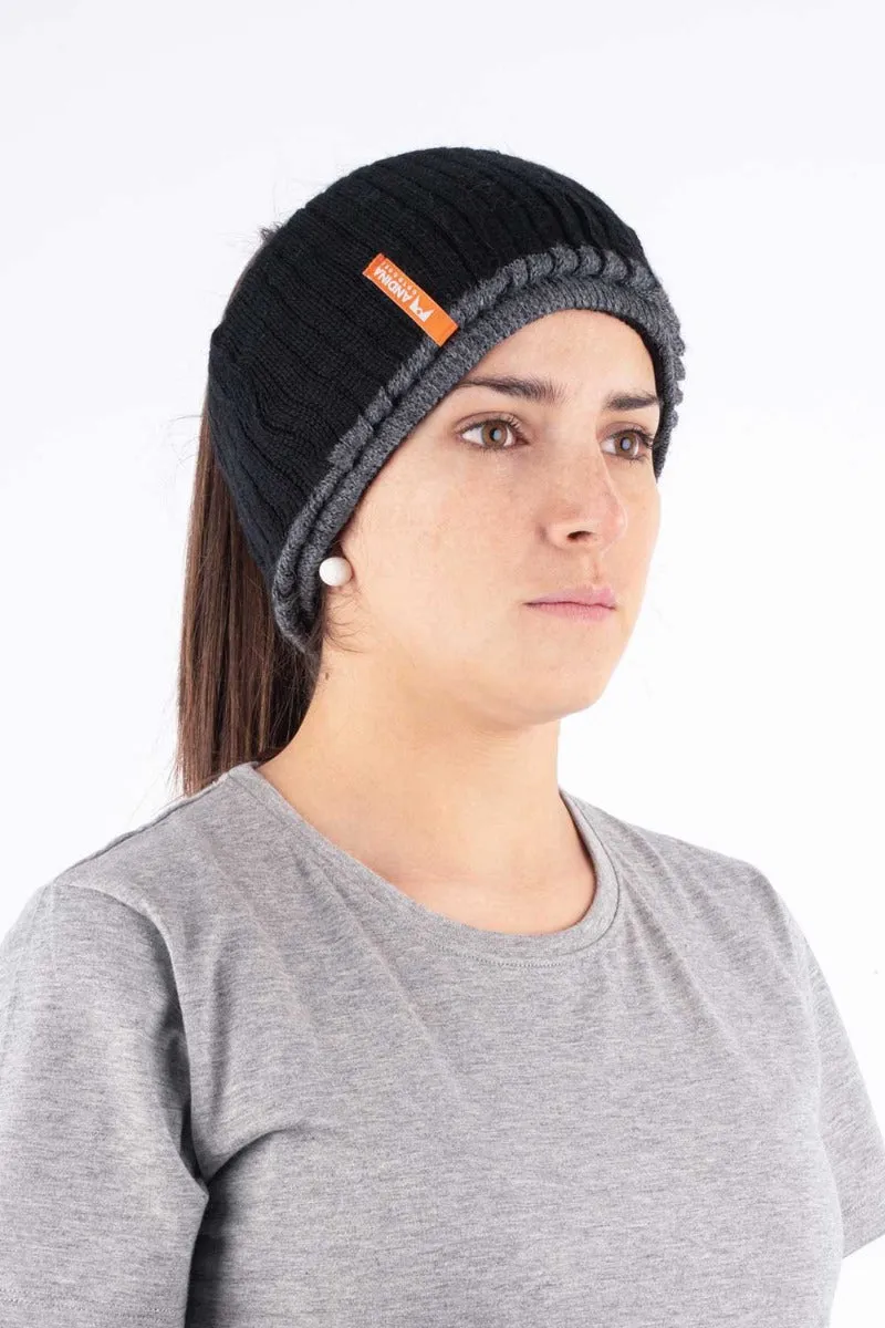 Multi Silk & Baby Alpaca Hat - Reversible