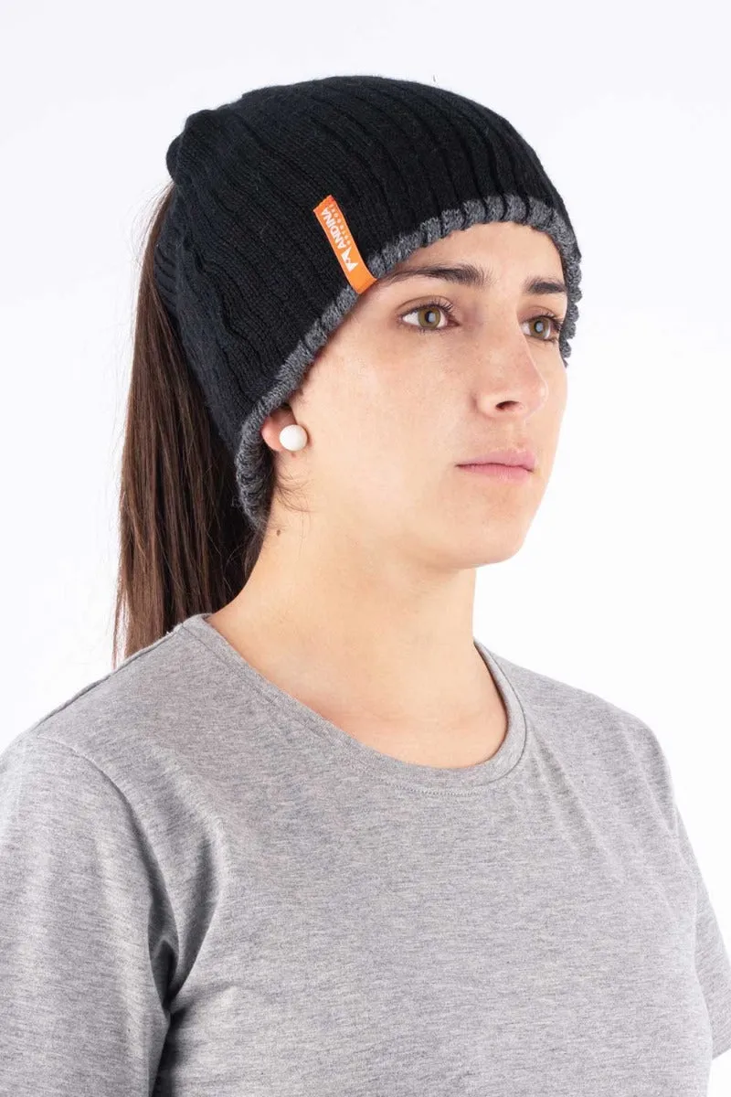 Multi Silk & Baby Alpaca Hat - Reversible