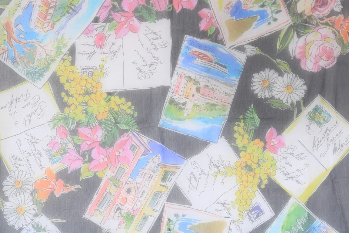 Multicolor Italian Riviera Silk Scarf