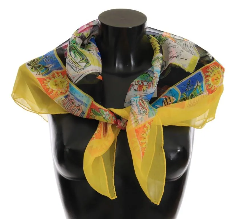 Multicolor Italian Riviera Silk Scarf