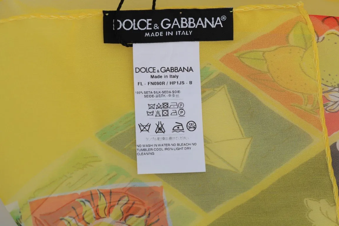 Multicolor Italian Riviera Silk Scarf