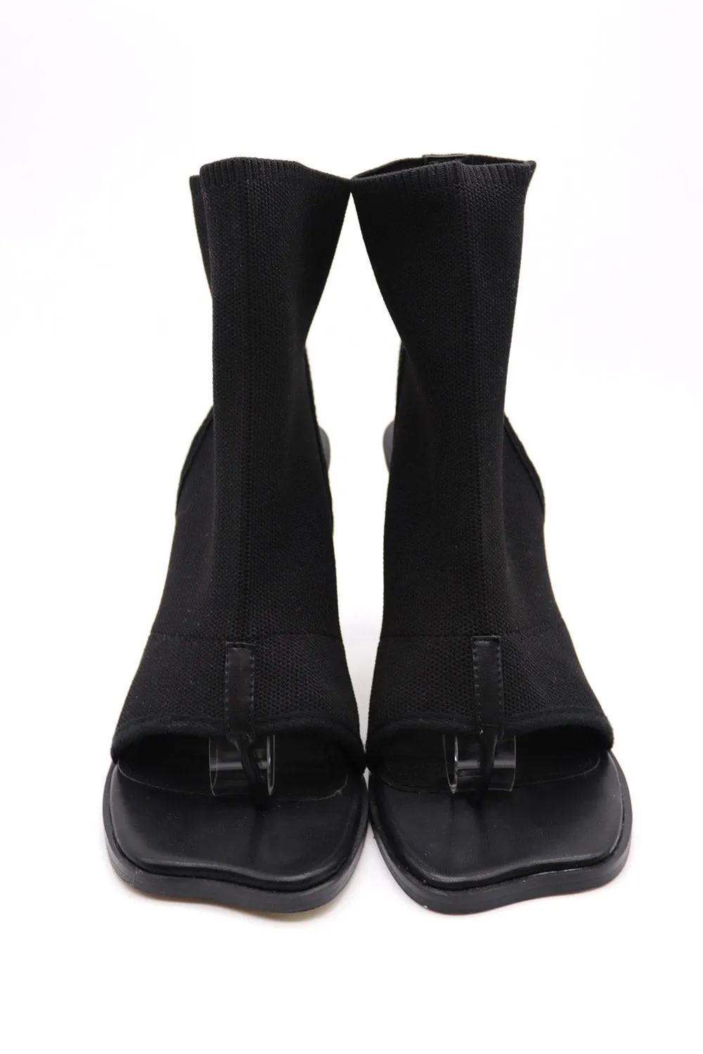 Natalie Open Toe Ankle Sock Boots