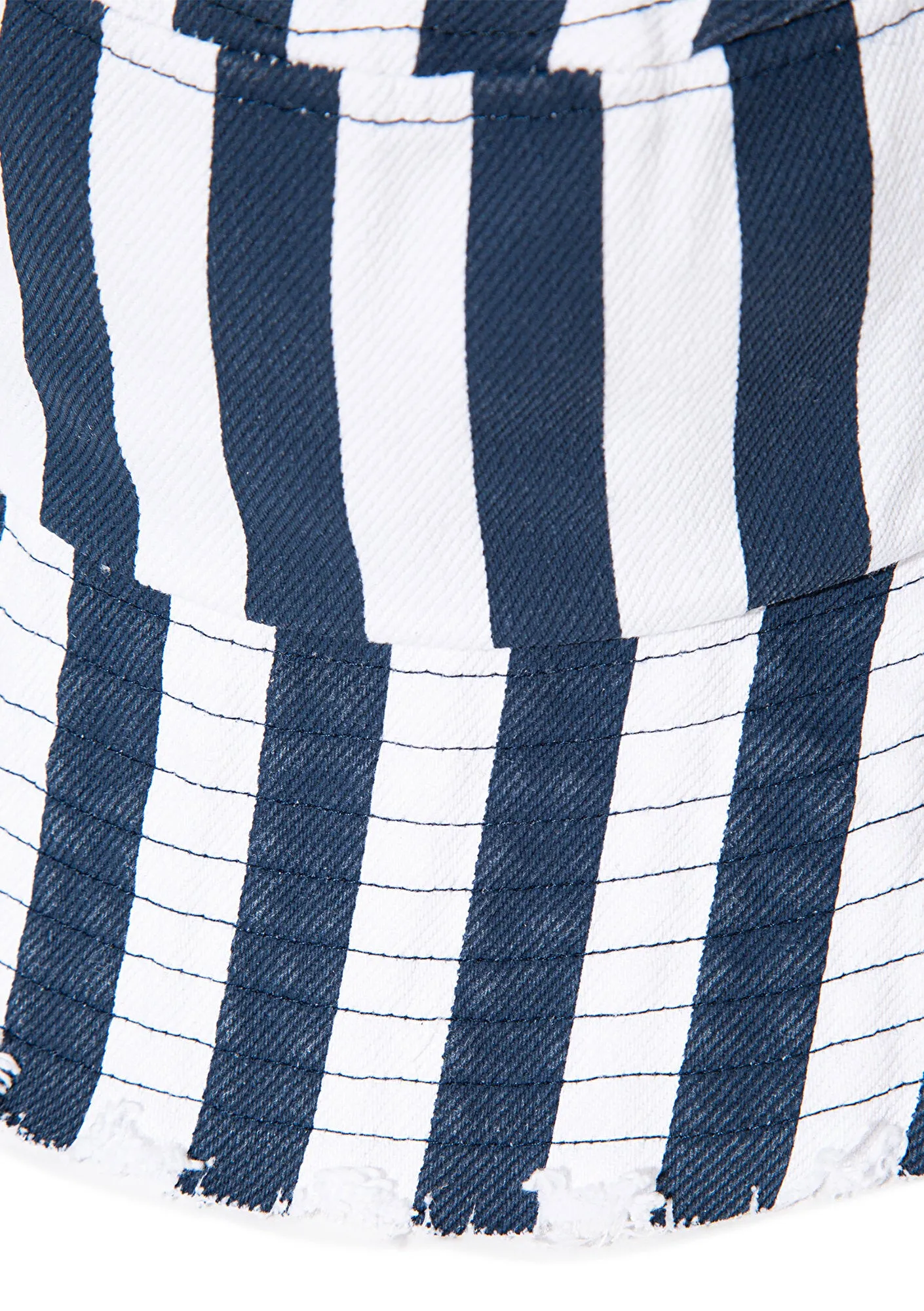 Navy Striped Bucket Hat