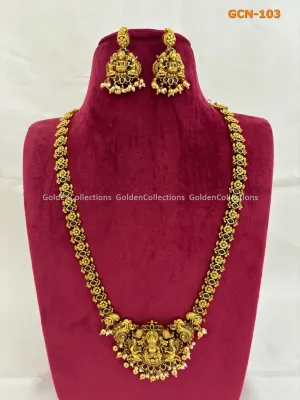 Necklaces In Style 2024 : Latest 1 Gram Gold Jewellery GCN-103