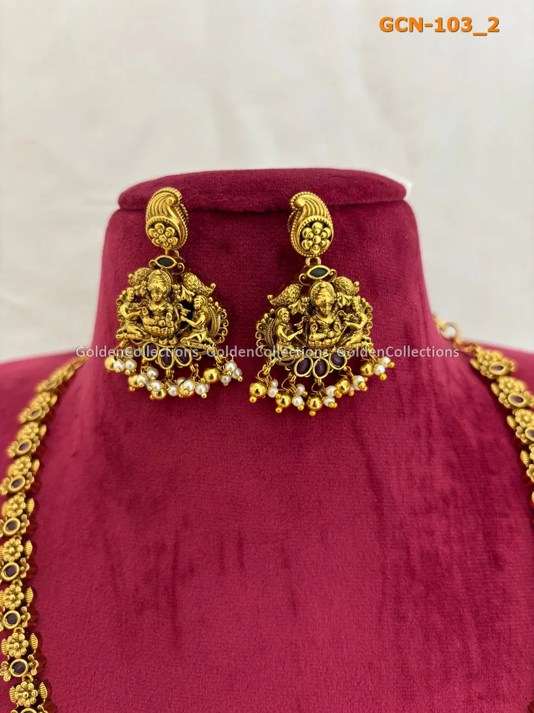 Necklaces In Style 2024 : Latest 1 Gram Gold Jewellery GCN-103