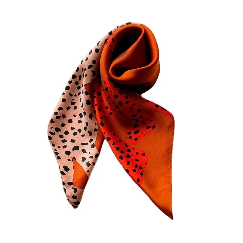 New Style 70 Silk Small Square Scarf Women's Silk Scarf Korean Printed Mulberry Silk Decorative Scarf Autumn And Winter Warm Scarf Scarf
