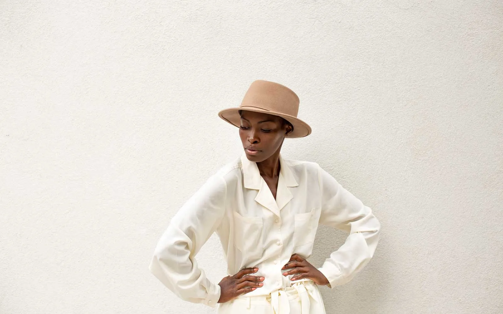 NOBLE WOOL FEDORA HAT - CAMEL