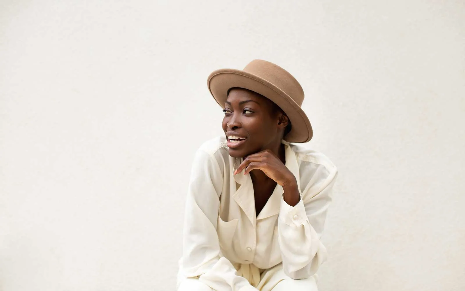 NOBLE WOOL FEDORA HAT - CAMEL