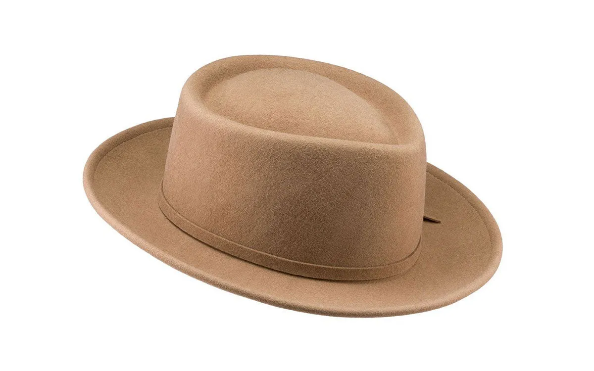 NOBLE WOOL FEDORA HAT - CAMEL