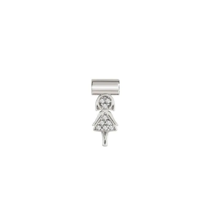 Nomination SeiMia Pendant, Pave Mom, Silver