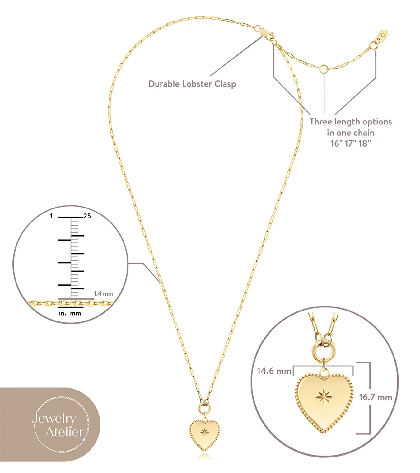 Nostalgic Heart Pendant Necklace
