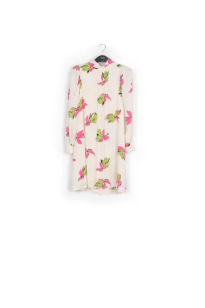 Off-white floral-printed mini dress