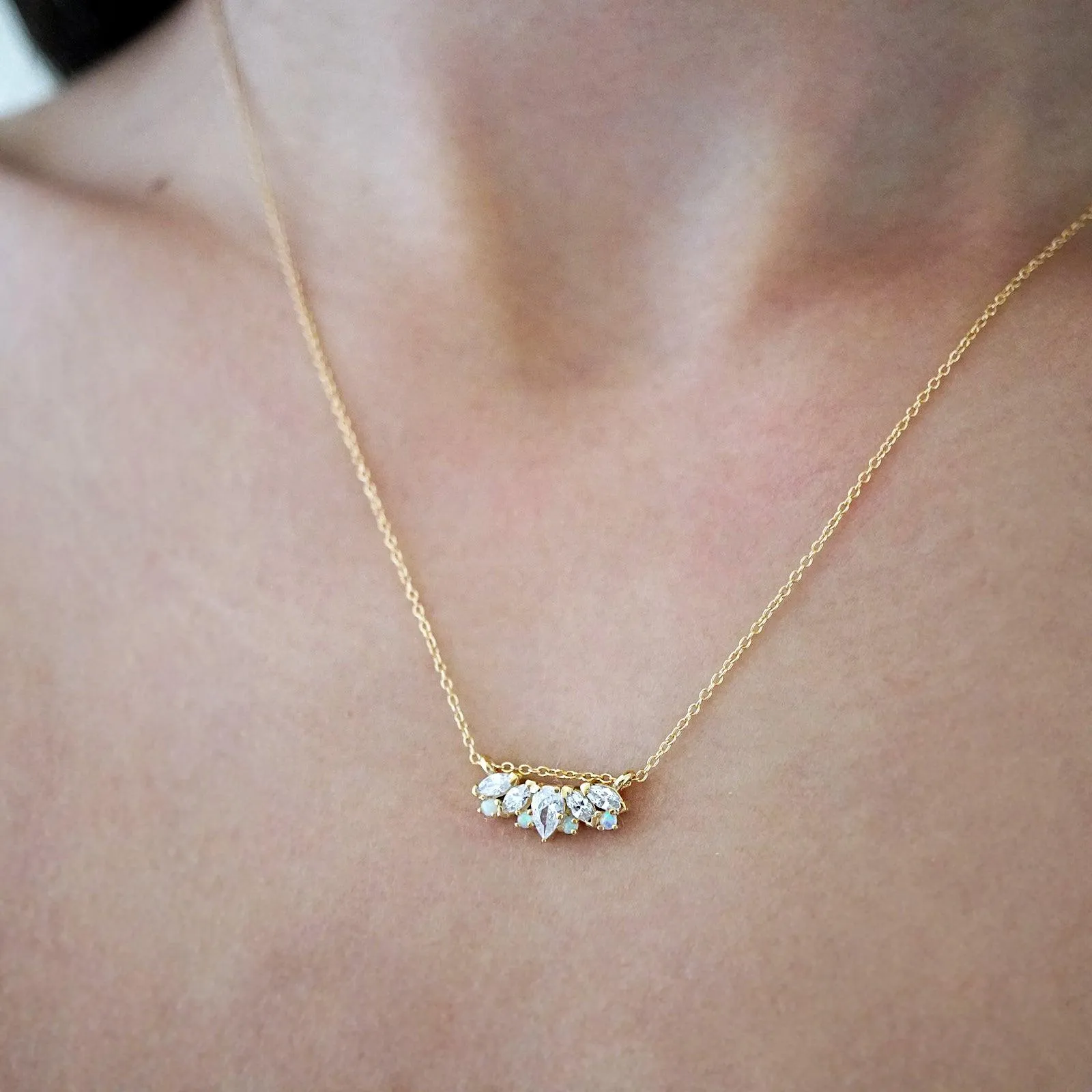 Opal Marquise Horizon Pendant