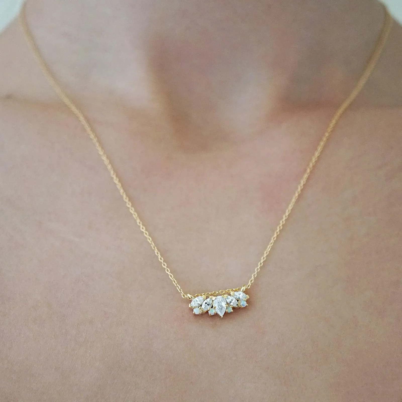 Opal Marquise Horizon Pendant