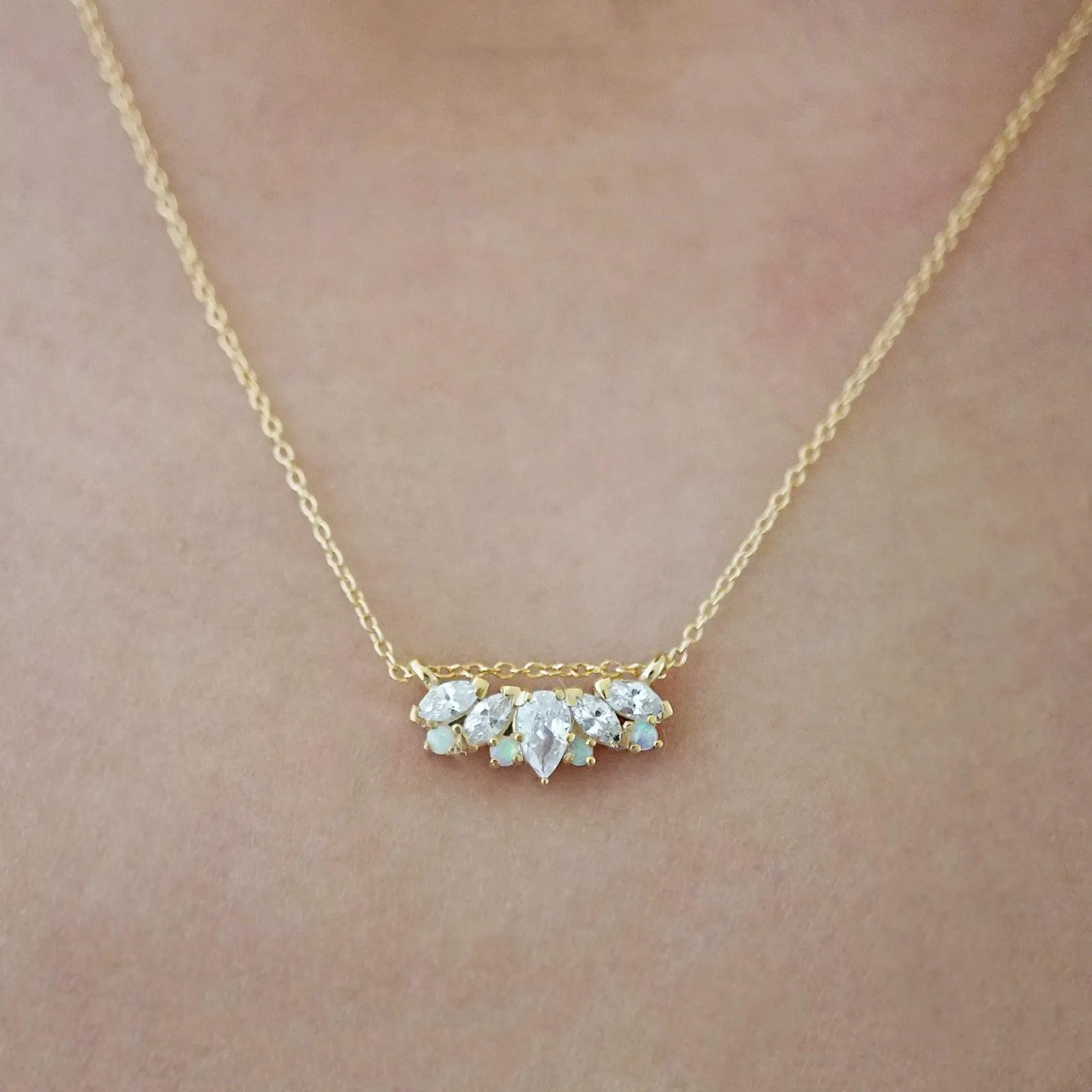 Opal Marquise Horizon Pendant
