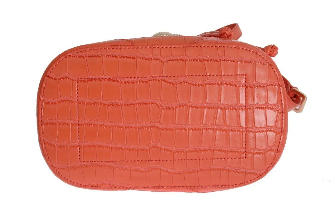 Orange Bucket Satchel Shopping Tote Bag