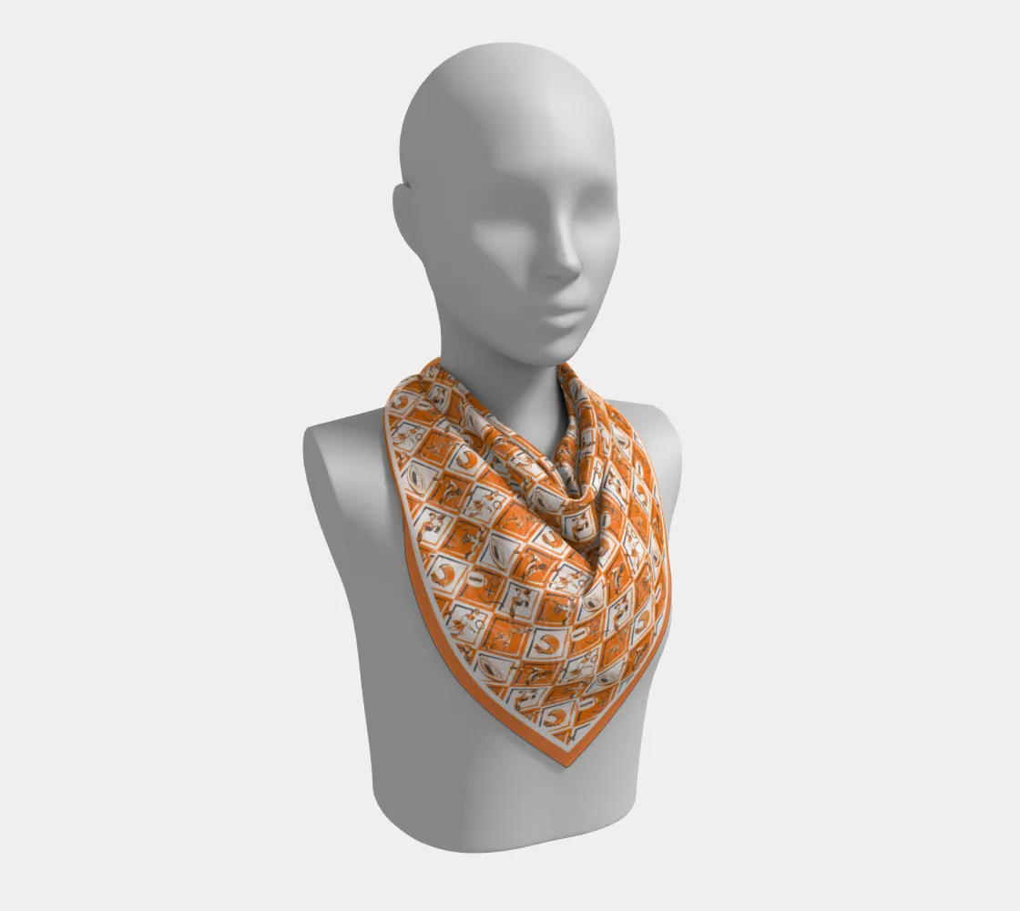 Orange   White   Grey Checkerboard Gameday 24 - Wholesale