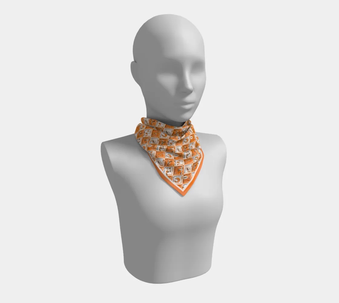 Orange   White   Grey Checkerboard Gameday 24 - Wholesale