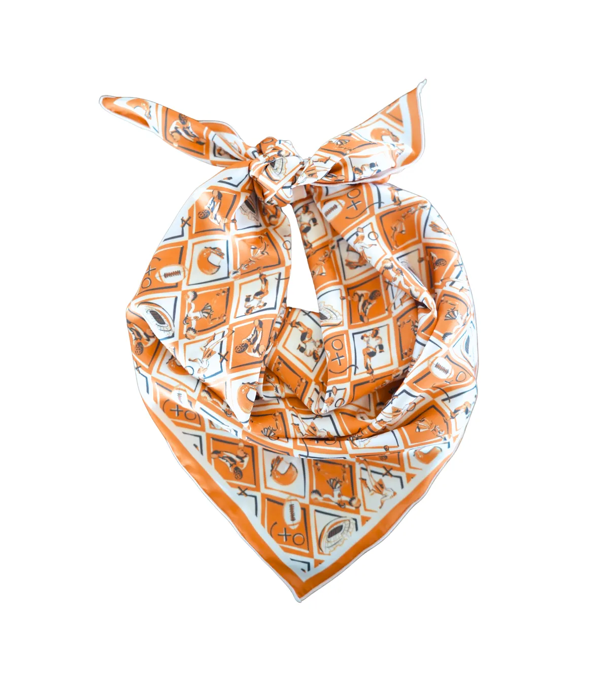 Orange   White   Grey Checkerboard Gameday 24 - Wholesale