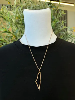 Pali Necklace - Rose Gold Map