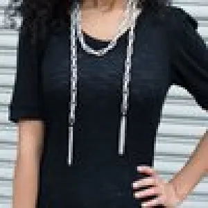Paparazzi - Scarfed for Attention - Silver Necklace