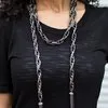 Paparazzi - Scarfed for Attention - Silver Necklace