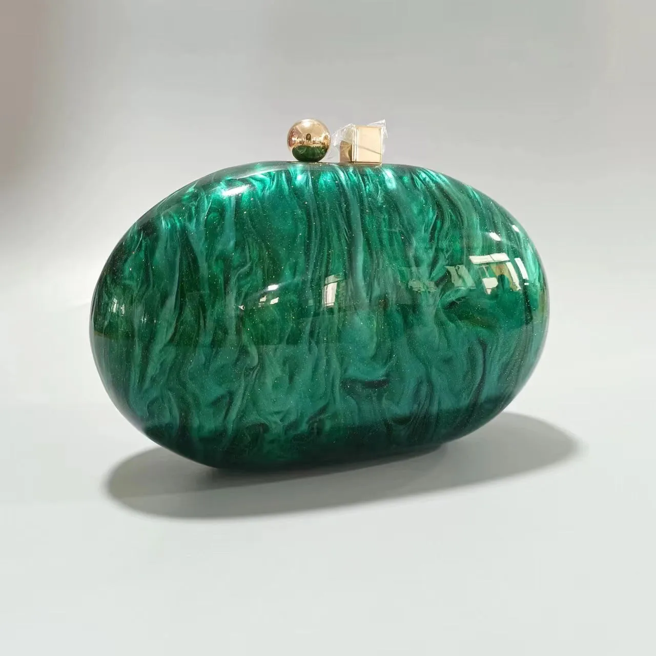 PEARLESCENT ACRYLIC CLUTCH
