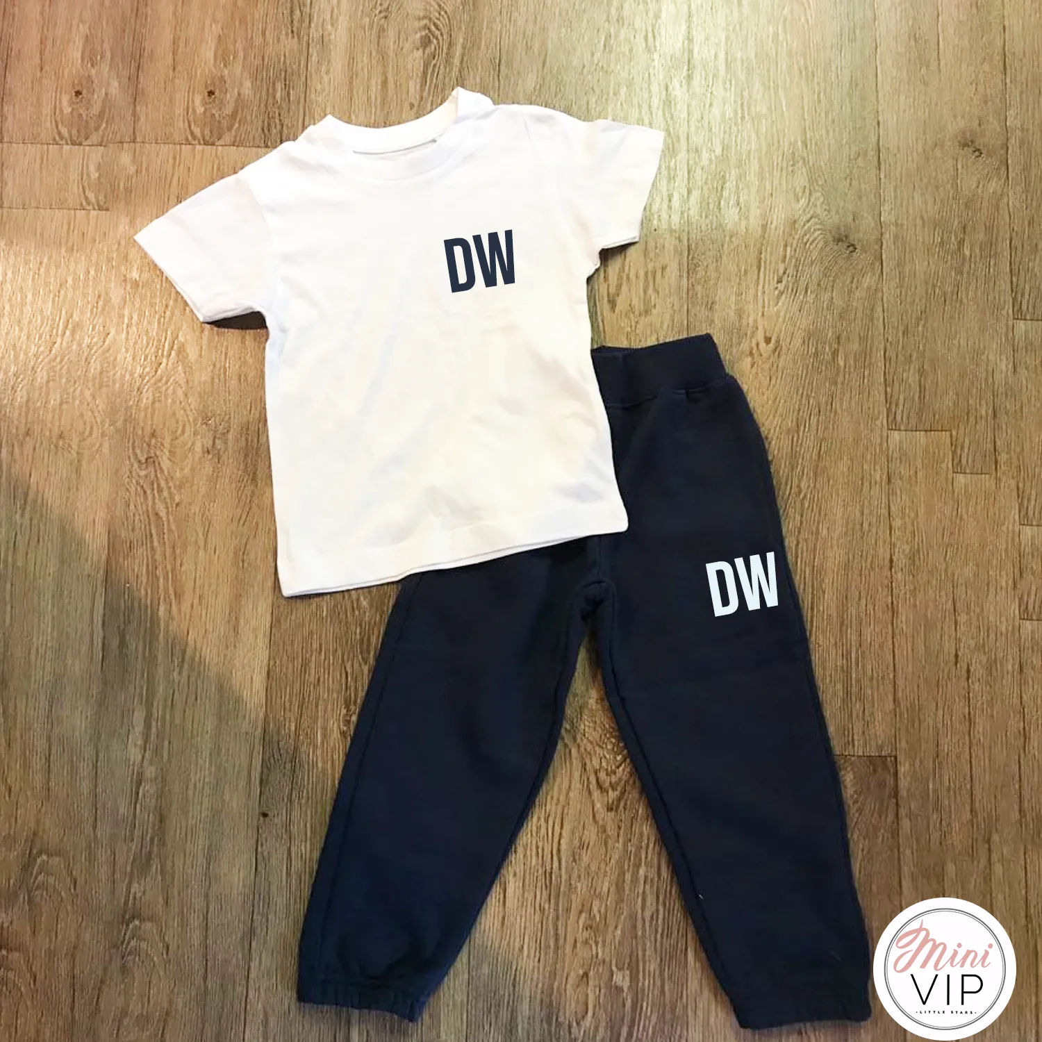 Personalised White/Navy Tracksuit Lounge Set 2