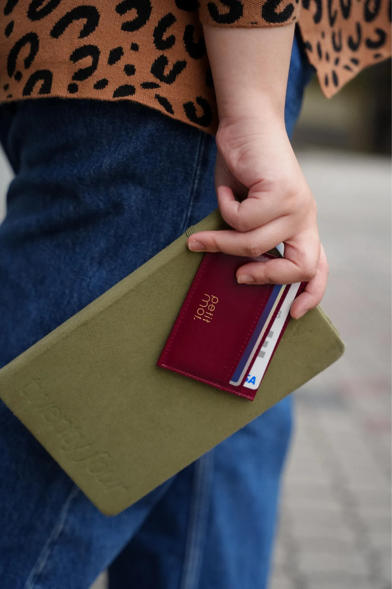 PETIT MOI CARDHOLDER IN ROUGE