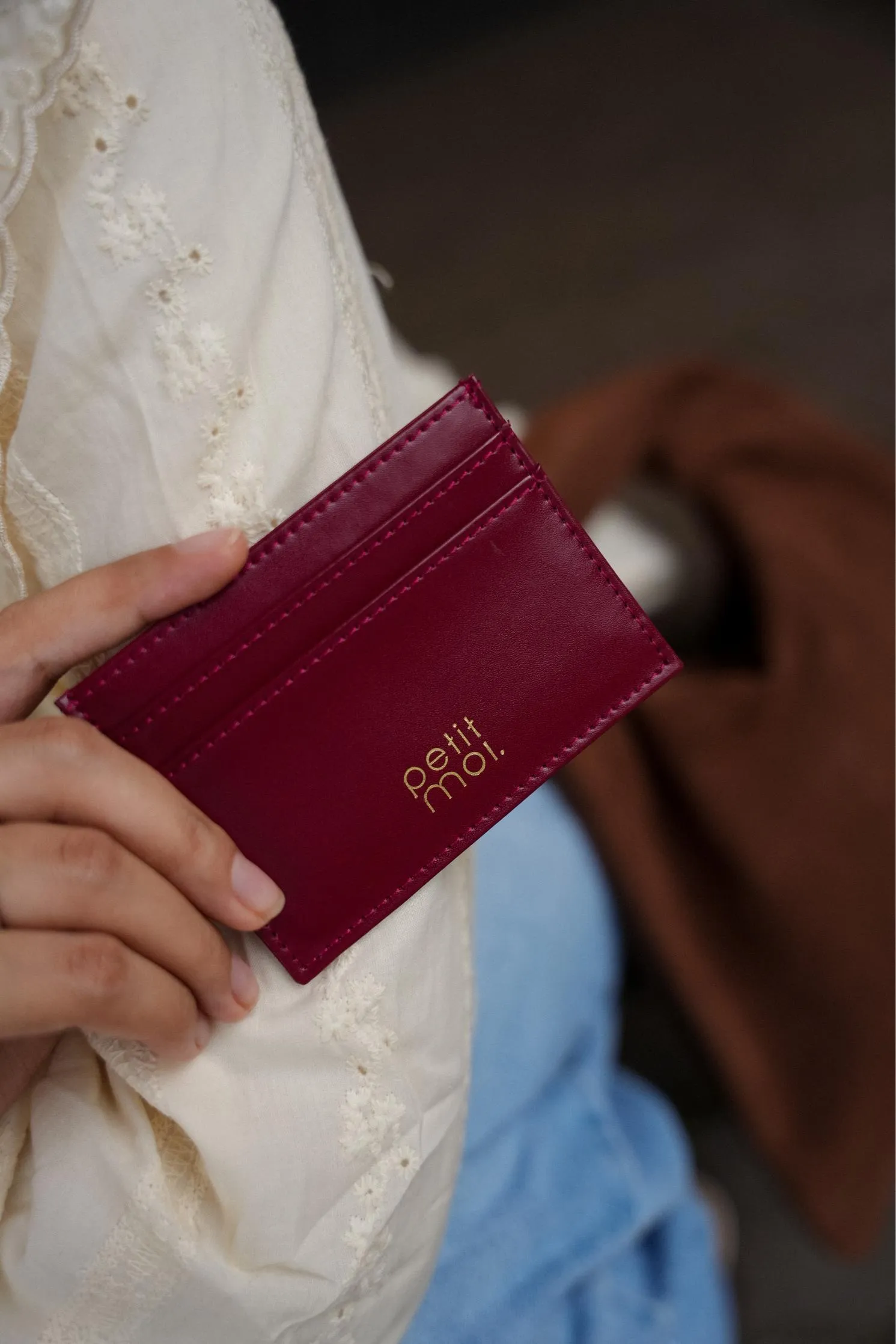 PETIT MOI CARDHOLDER IN ROUGE