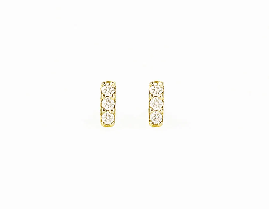 Petite Diamond Bar Earrings