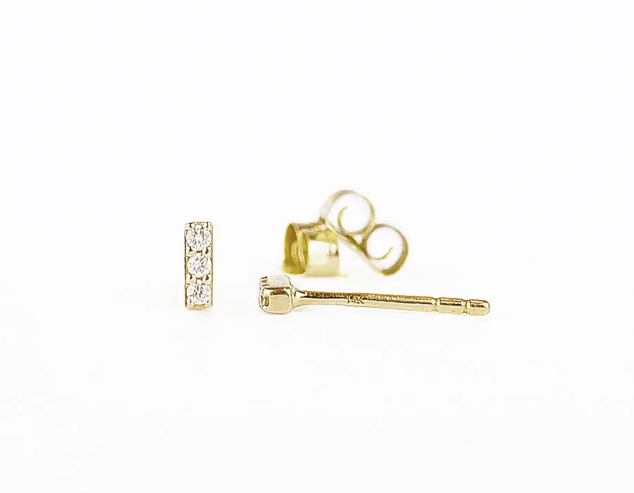 Petite Diamond Bar Earrings