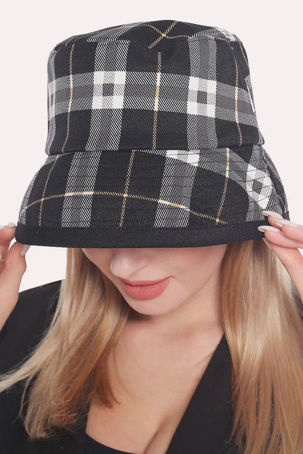 Plaid Printed Bucket Hat