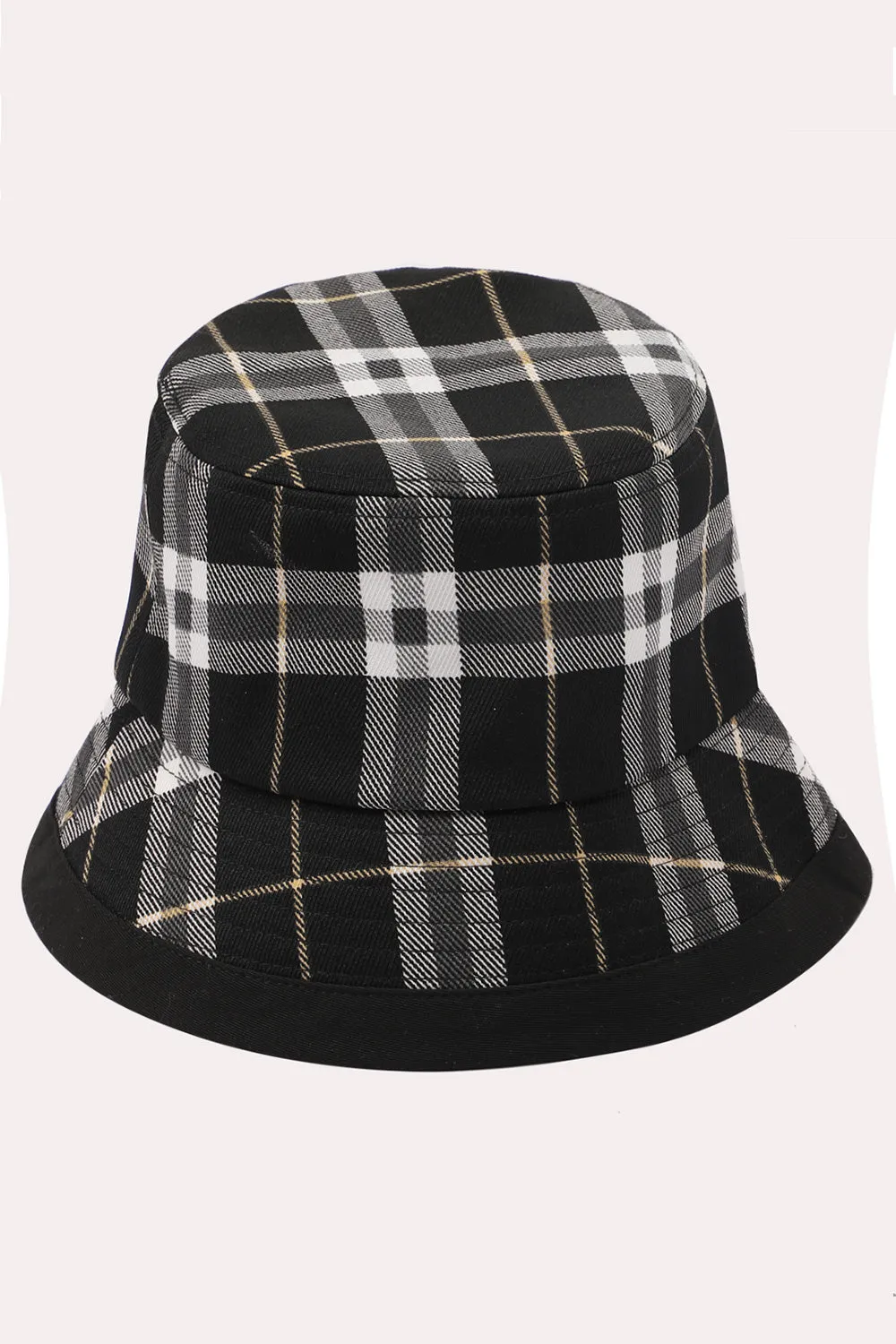 Plaid Printed Bucket Hat