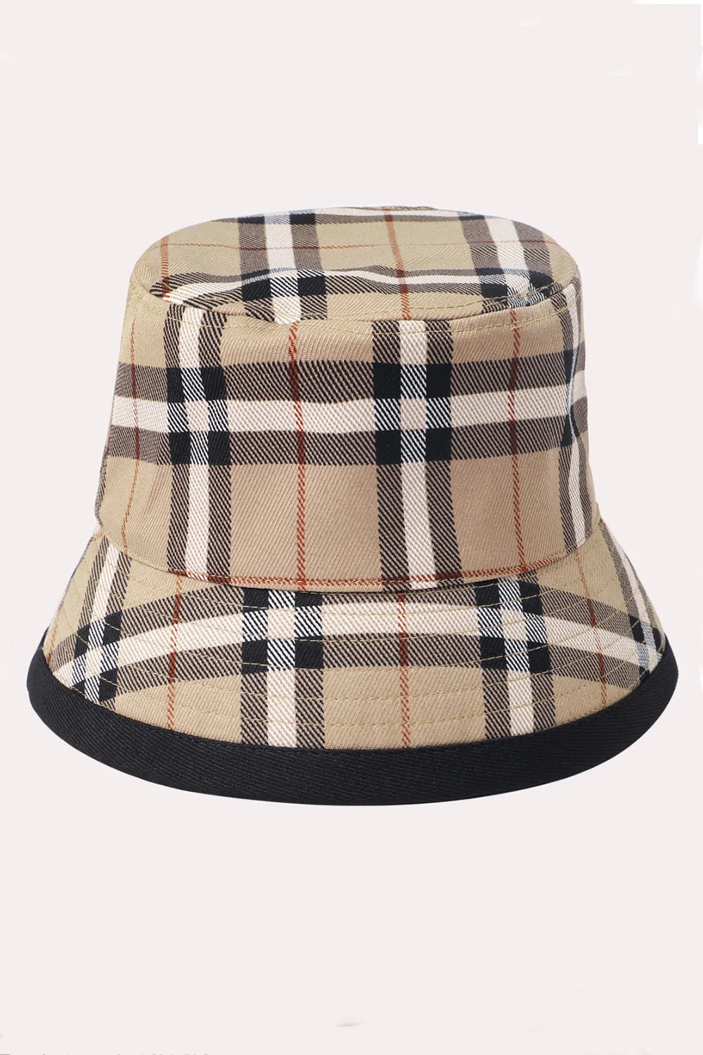 Plaid Printed Bucket Hat