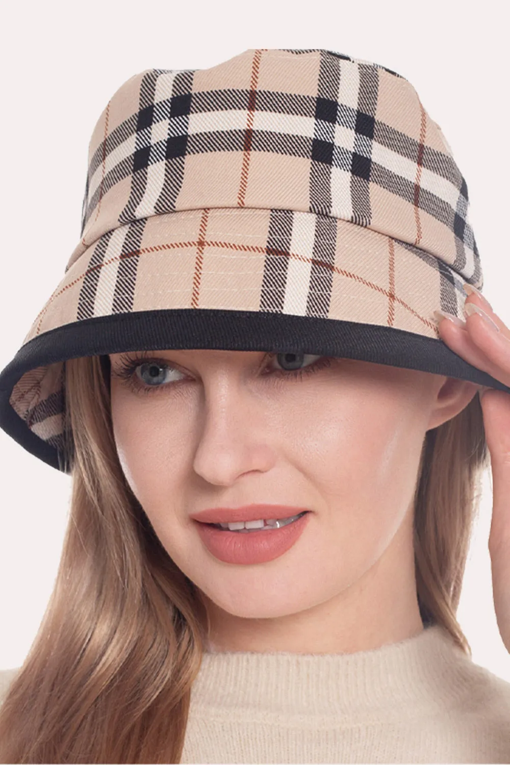 Plaid Printed Bucket Hat