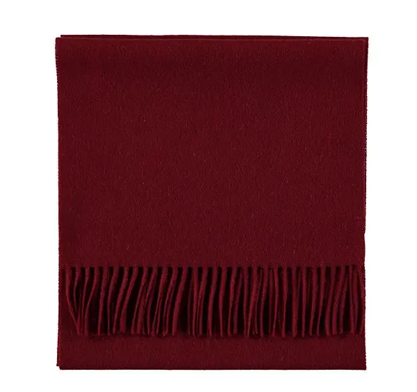Plain Wine Red Cashmere Scarf
