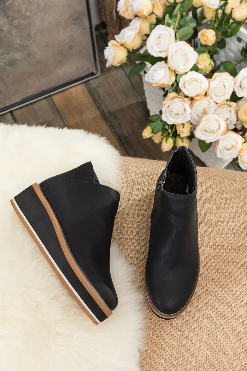 Platform Ankle Boot - Black