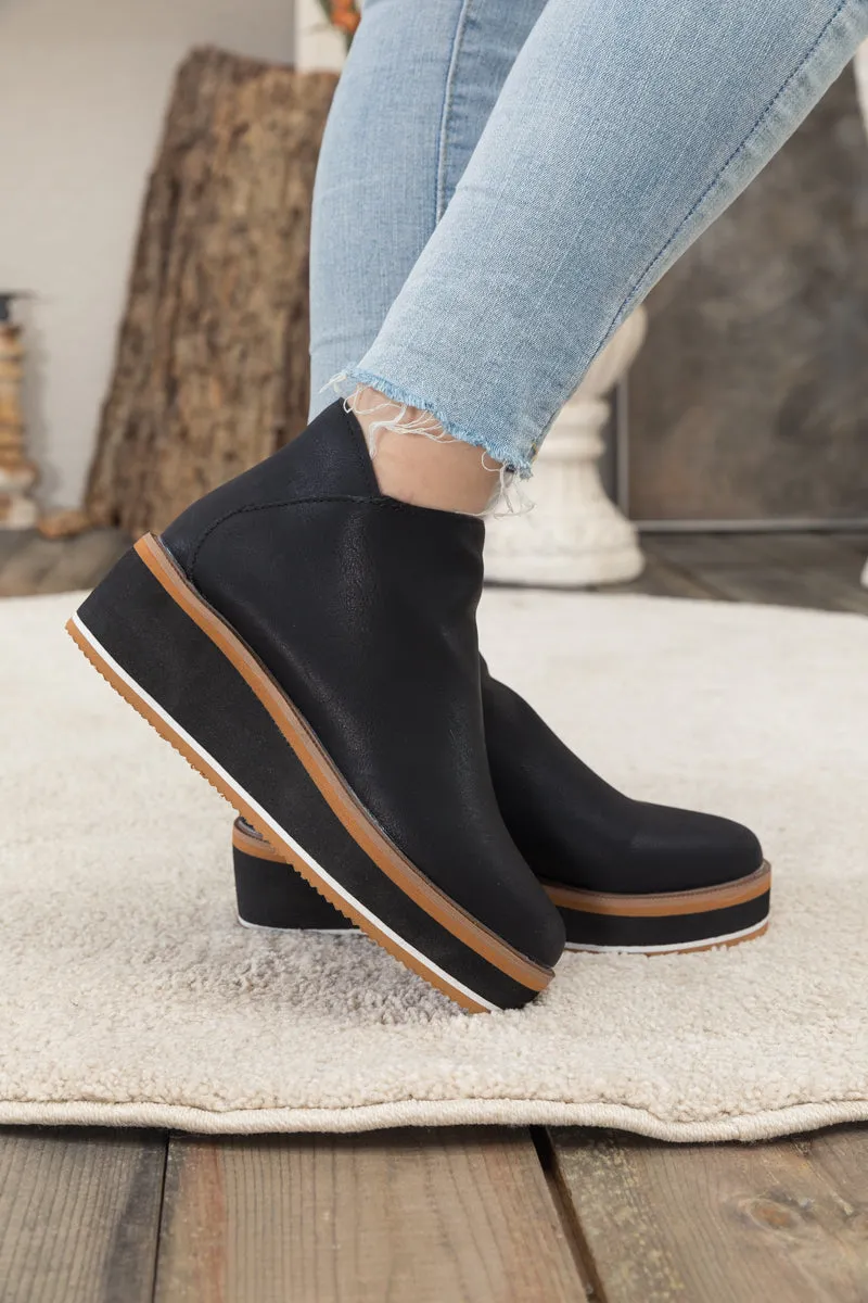 Platform Ankle Boot - Black