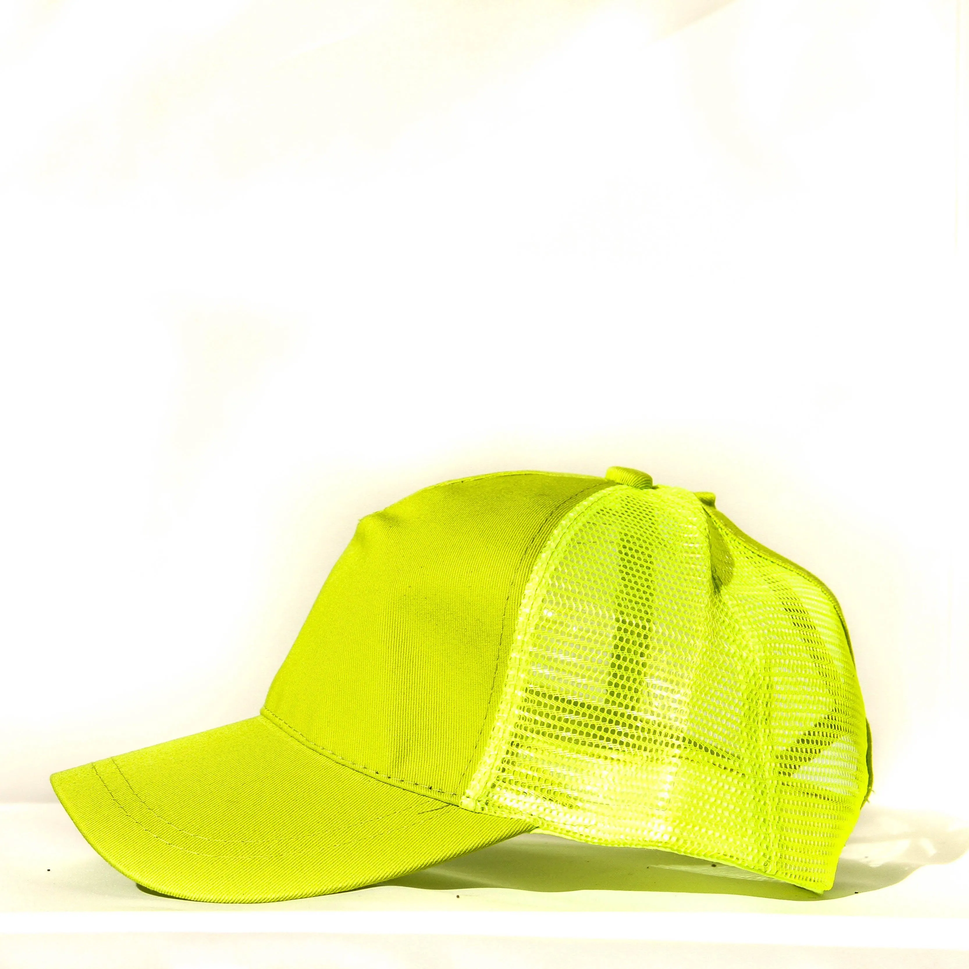 Ponytail Baseball Hat - Neon Green