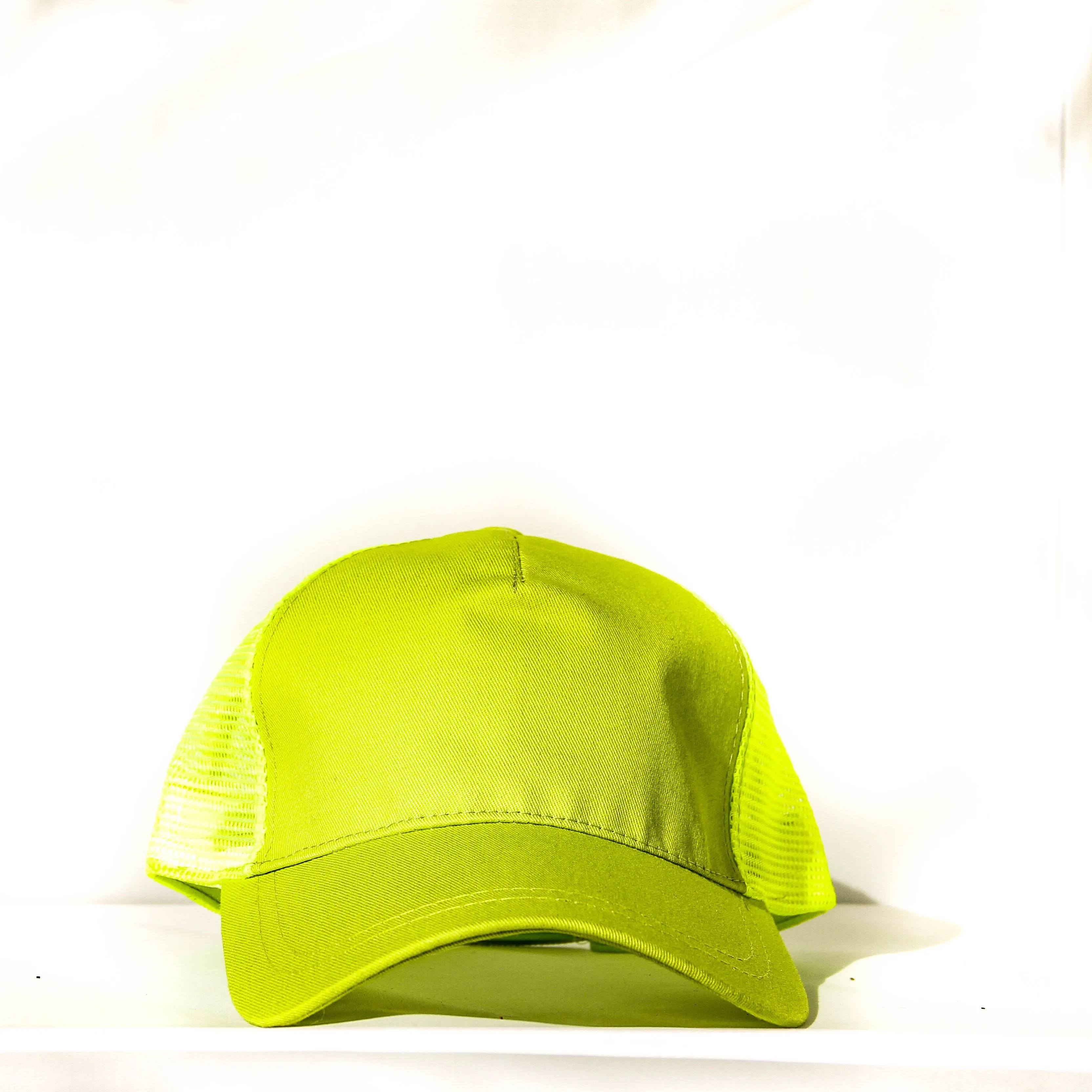 Ponytail Baseball Hat - Neon Green