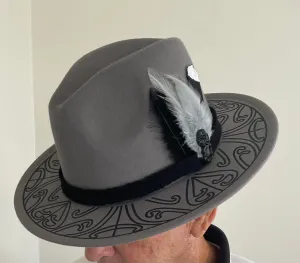 Potae - Grey Fedora Felt Hat 56 cm